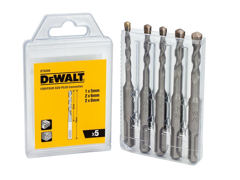 DEWALT DT9399 SDS Plus Drill Bit Set, 5 Piece