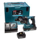 MAKITA 18V LXT BRUSHLESS ROTARY HAMMER SDS+ 24MM WITH 2 X 5AH BATTERIES & CHARGER