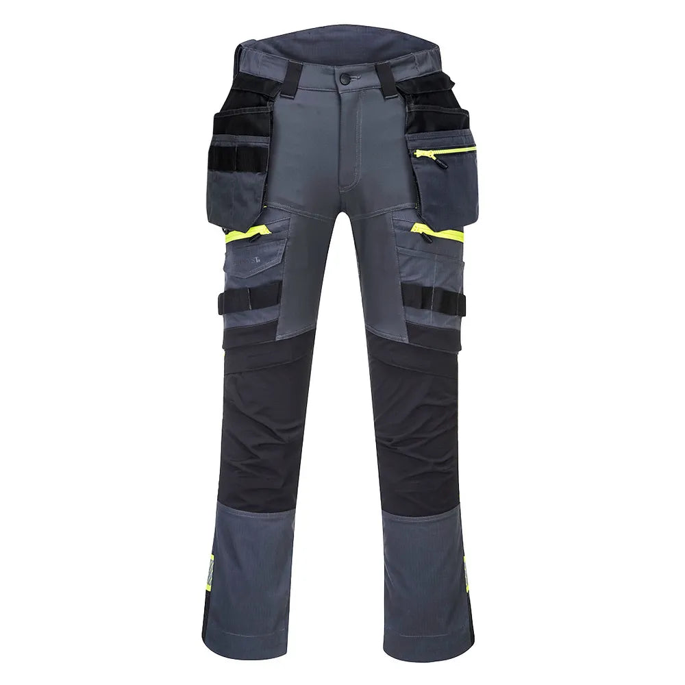 Portwest Size 32"- DX4 Detachable Holster Pocket Trousers - Metal Grey