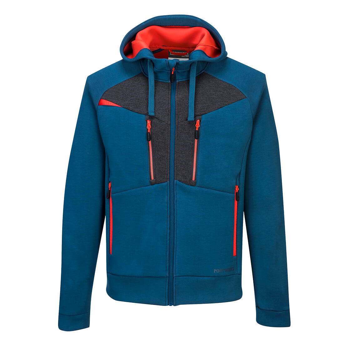 PORTWEST  - DX4 ZIPPED HOODY - METRO BLUE