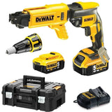 DEWALT 18V COLLATED DRYWALL SCREWDRIVER KIT 2 X 5AH BATTERIES