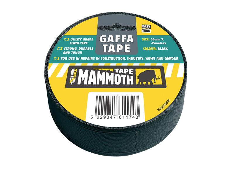 Everbuild Sika Gaffa Tape 50mm x 45m Black - Watson Hire
