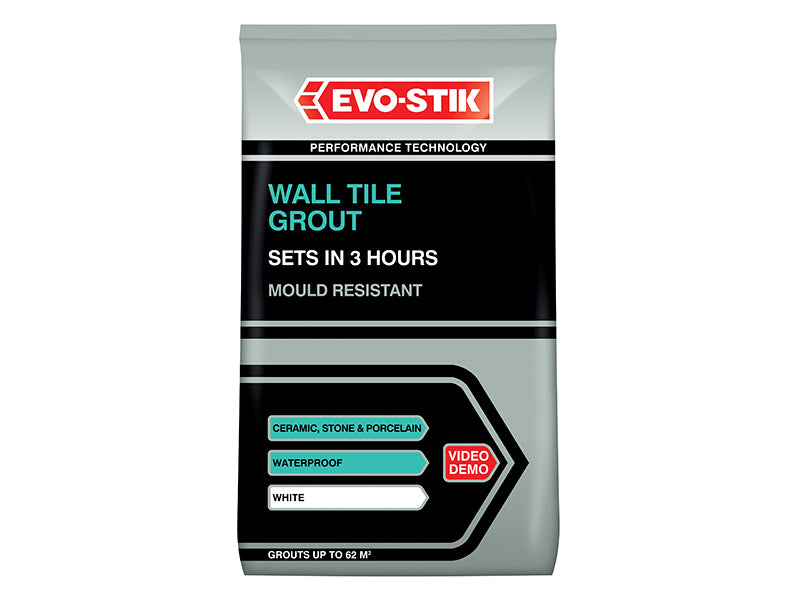 EVO-STIK Wall Tile Grout Mould Resistant White 500g