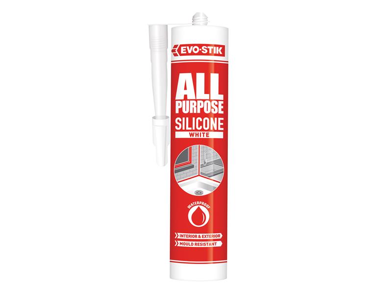 EVO-STIK 112902 All Purpose Flex Silicone Sealant White C20