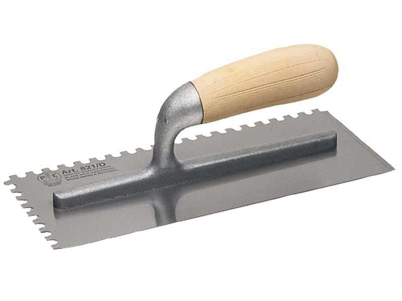 Faithfull 822 Adhesive Trowel Serrated Edge 6mm Wooden Handle 11 x 4.3/4in