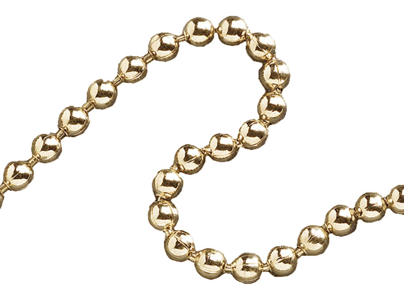 Faithfull Ball Chain Polished Brass 3.2mm x 10m