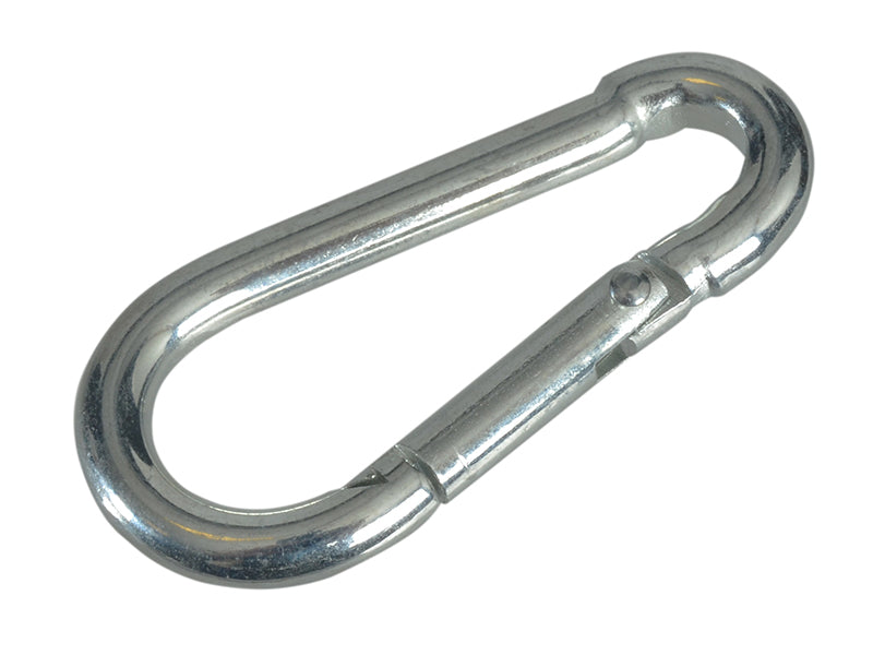 Faithfull Fire Brigade Snap Hook 4mm Zinc Plated (Pack 4)