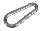 Faithfull Fire Brigade Snap Hook 4mm Zinc Plated (Pack 4)