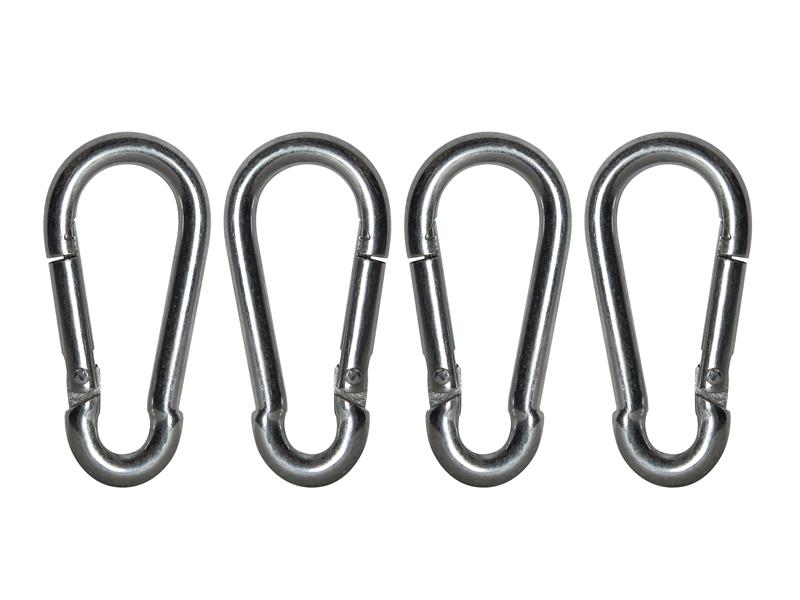 Faithfull Fire Brigade Snap Hook 6mm Zinc Plated (Pack 4)