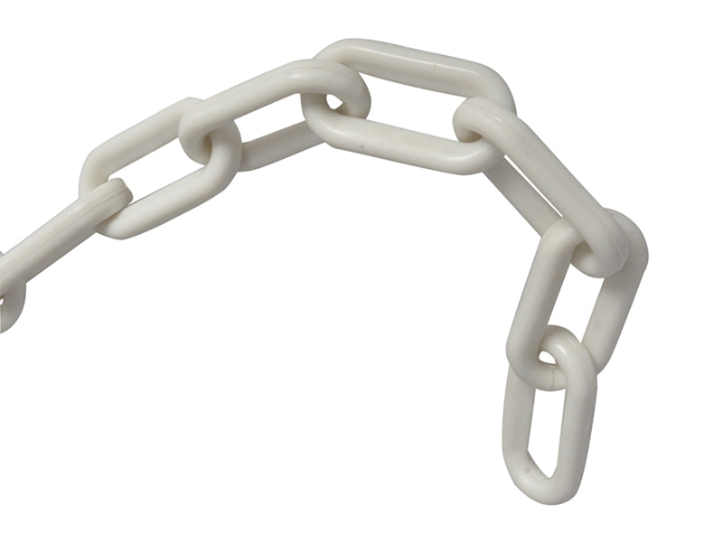 Faithfull Plastic Chain 8mm x 12.5m White - 1M CUT