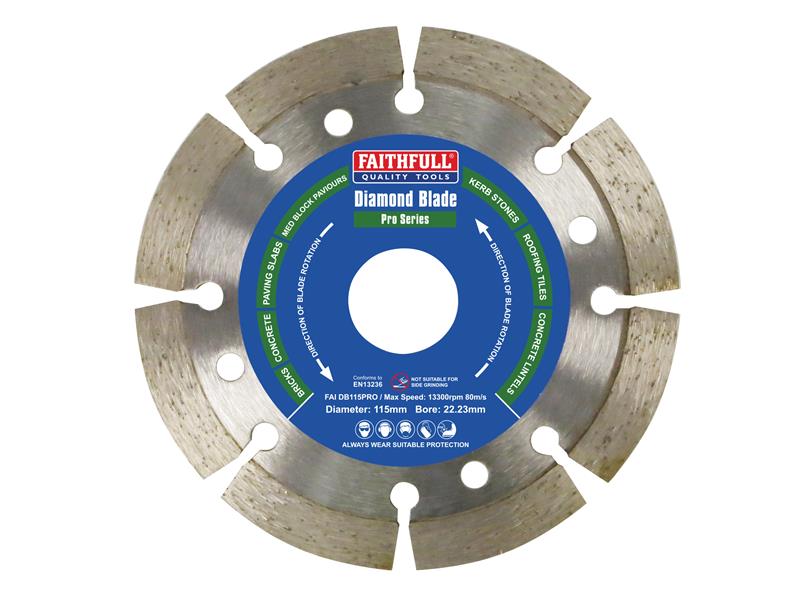 Faithfull Professional Diamond Blade 115 x 22mm