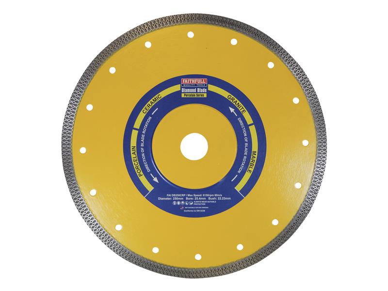 Faithfull Porcelain Diamond Blade 250 x 25.4mm