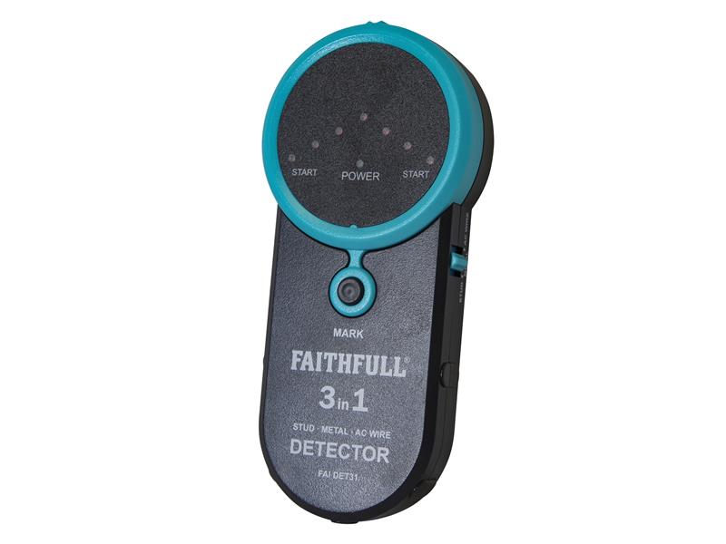 Faithfull 3-in-1 Detector Stud  Metal & Live Wire