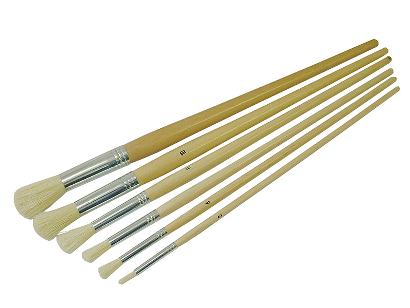 Faithfull Round Fitch Brush Set. 6 Piece