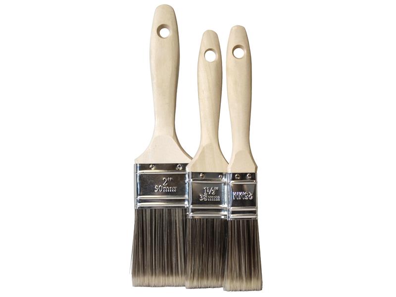 Faithfull Tradesman Synthetic Paint Brush Set, 3 Piece