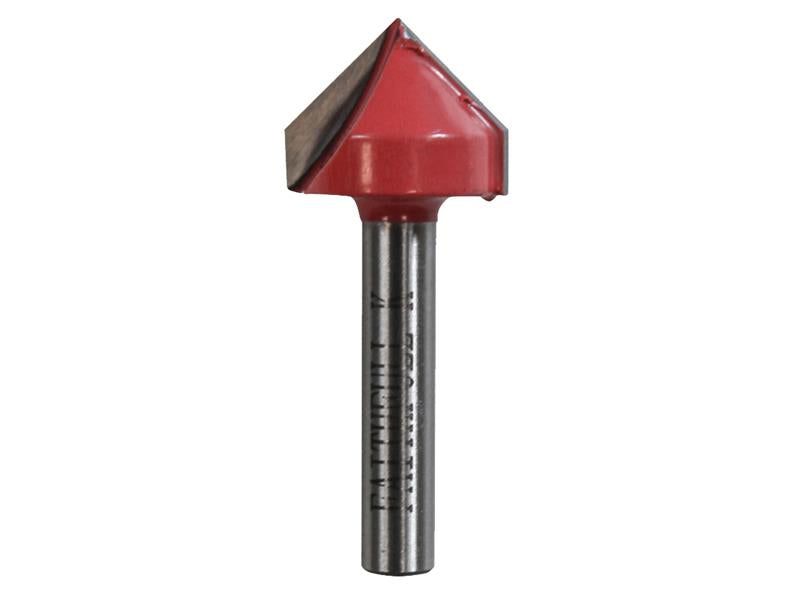 Faithfull Router Bit TCT V-Groove 13.0mm x 19.1mm 1/4in Shank