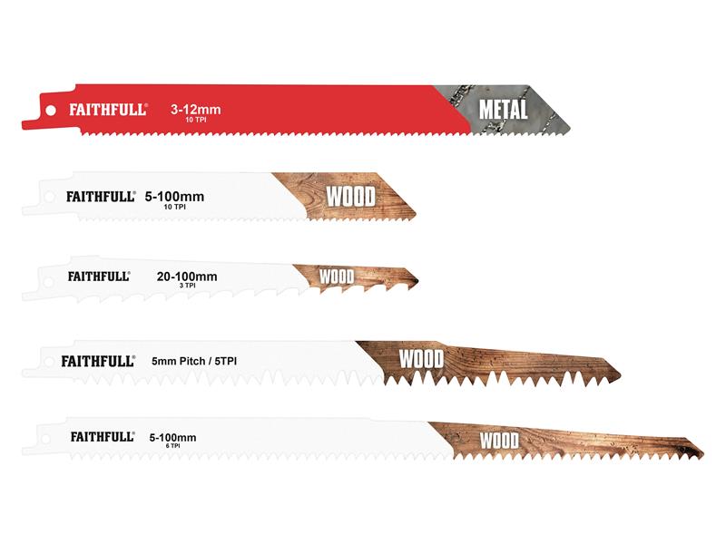 FAITHFULL 15 PIECE SABRE SAW BLADE SET