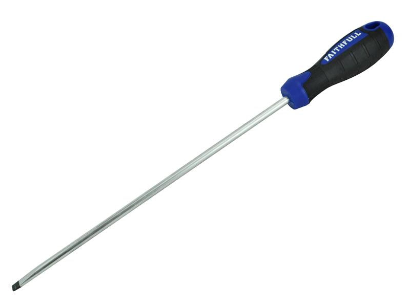 Faithfull Soft Grip Screwdriver Flared Slotted Tip 10.0 x 250mm