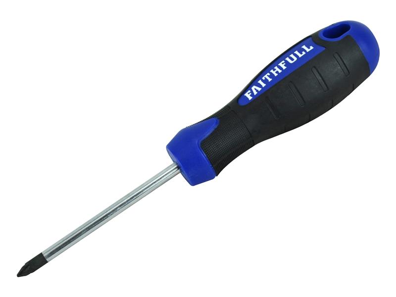 Faithfull Soft Grip Screwdriver Pozidriv Tip PZ2 x 100mm