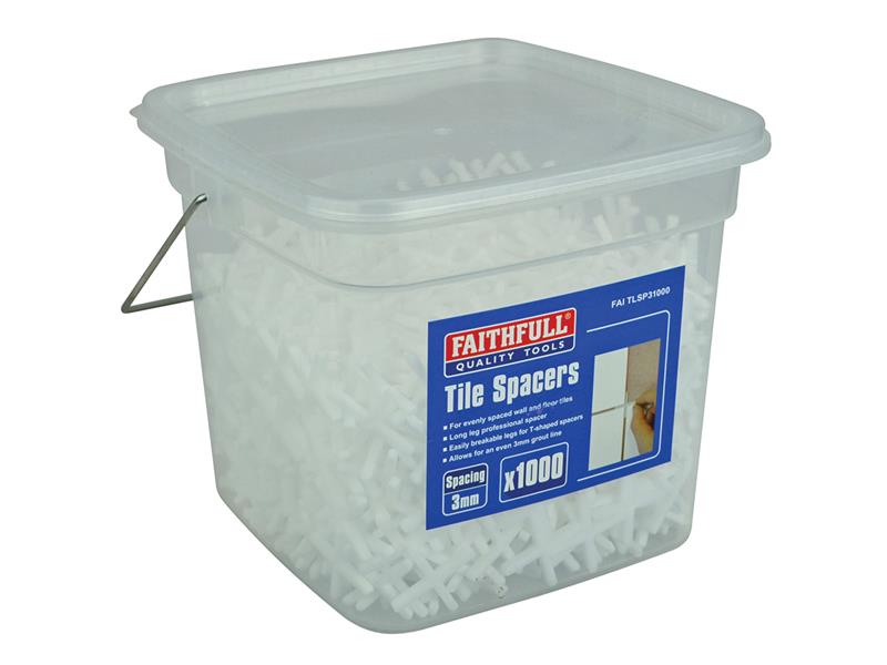 Faithfull Tile Spacer Long Leg 3mm (Tub 1000)