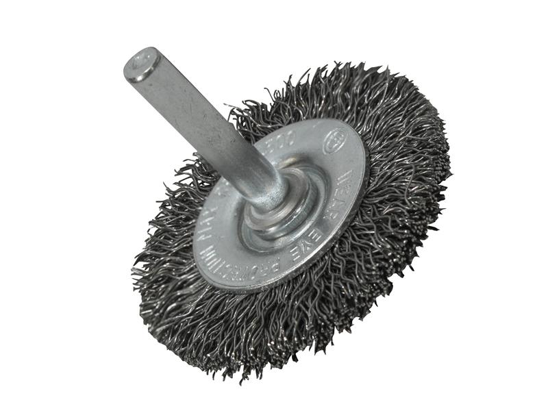 Faithfull Wire Brush 50mm x 6mm Shank, 0.30 Wire