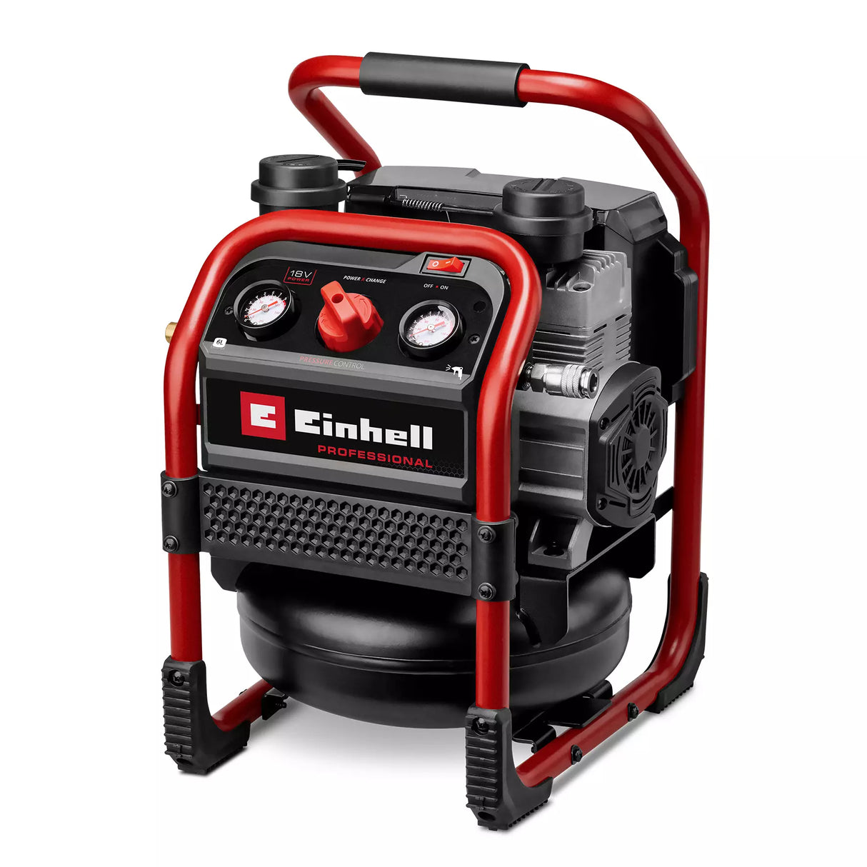 EINHELL PXC 18V PROFESSIONAL 6 LITRE 8 BAR SILENT OIL FREE COMPRESSOR, BODY ONLY