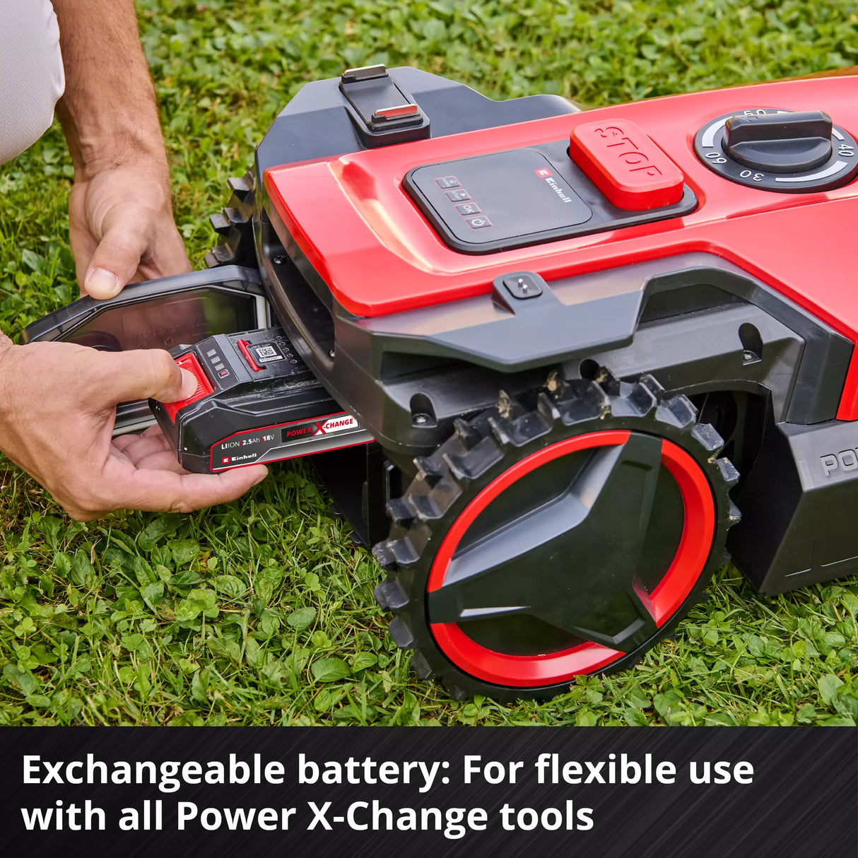 EINHELL 18V 2.5AH LI-ION POWER X-CHANGE BRUSHLESS CORDLESS 18CM FREELEXO 500 ROBOTIC LAWN MOWER