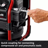 EINHELL PXC 18V PROFESSIONAL 6 LITRE 8 BAR SILENT OIL FREE COMPRESSOR, BODY ONLY