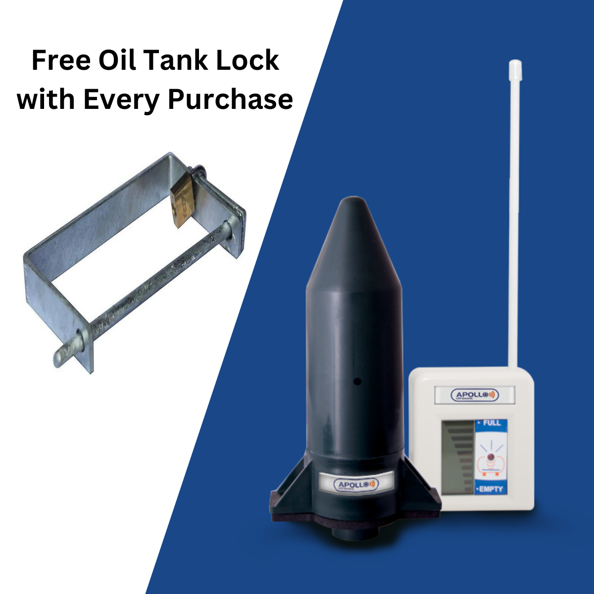 APOLLO ULTRASONIC OIL TANK GUAGE with Free Oil Tank Lock