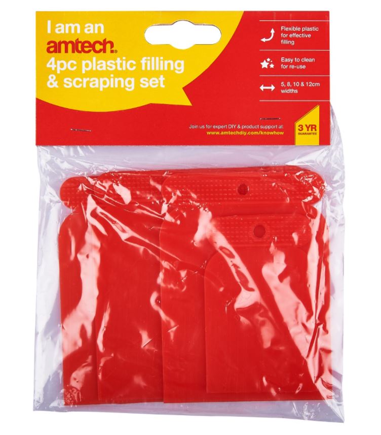 AMTECH 4PC PLASTIC SCRAPER SET