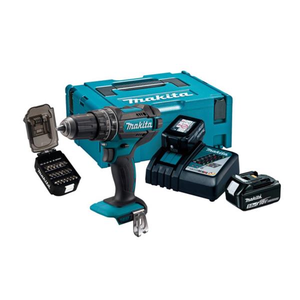 MAKITA DHP482JX14 18V COMBI DRILL COMES WITH 2 X5AHS AND DC18RC FAST CHARGER