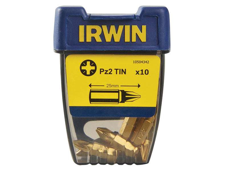 IRWIN® Screwdriver Bits Pozidriv PZ2 25mm Titanium (Pack 10)