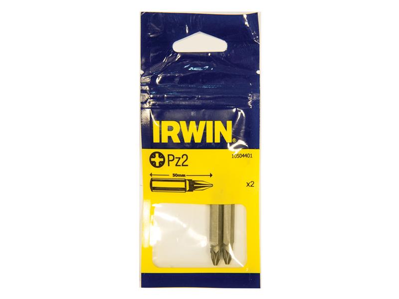 IRWIN® Pozidriv Insert Bits PZ2 50mm (Pack 2)