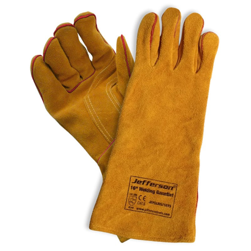 JEFFERSON 16'' STANDARD WELDING GAUNTLETS YELLOW