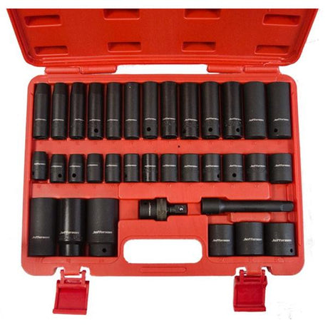 JEFFERSON 34 PIECE 1/2'' METRIC IMPACT SOCKET SET - Watson Hire
