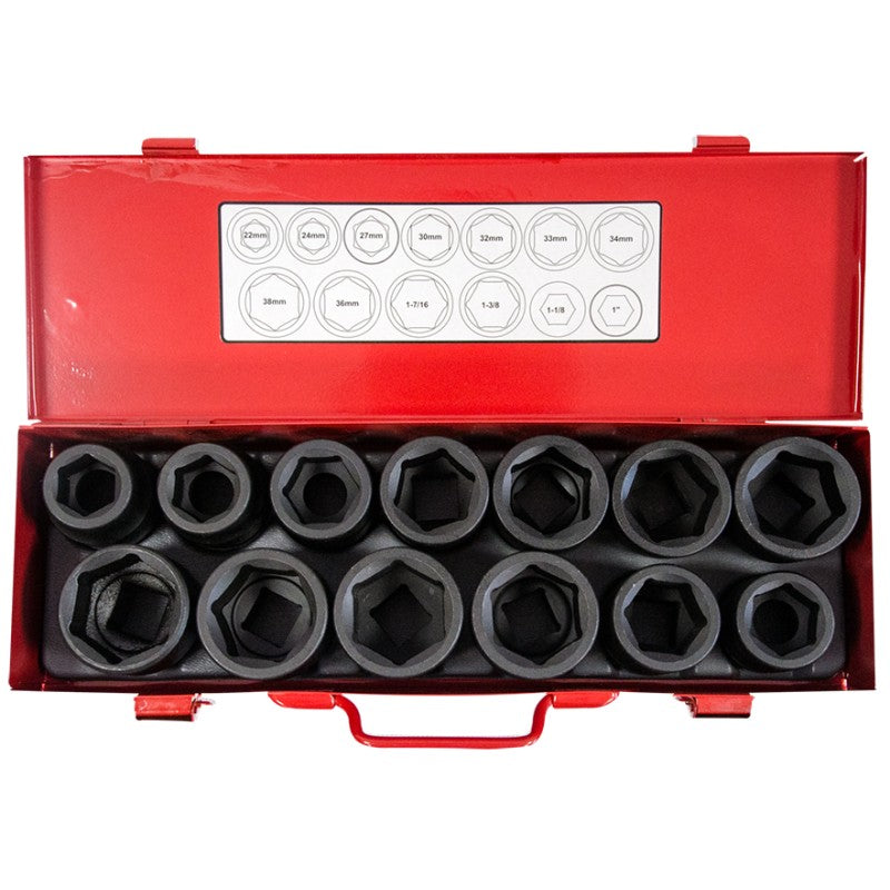 JEFFERSON 13 PIECE 3/4'' METRIC / IMPERIAL IMPACT SOCKET SET