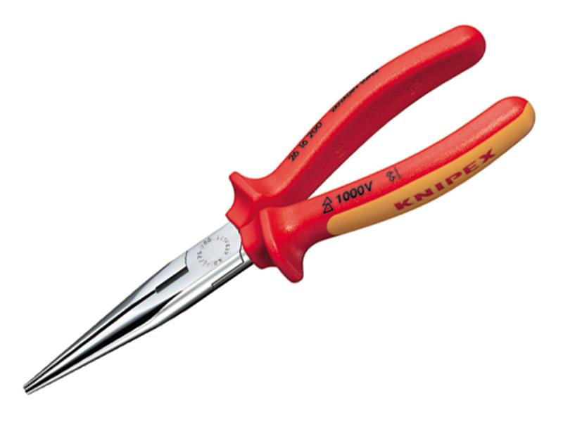 Knipex VDE Snipe Nose Side Cutting Pliers Dipped Handles 200mm