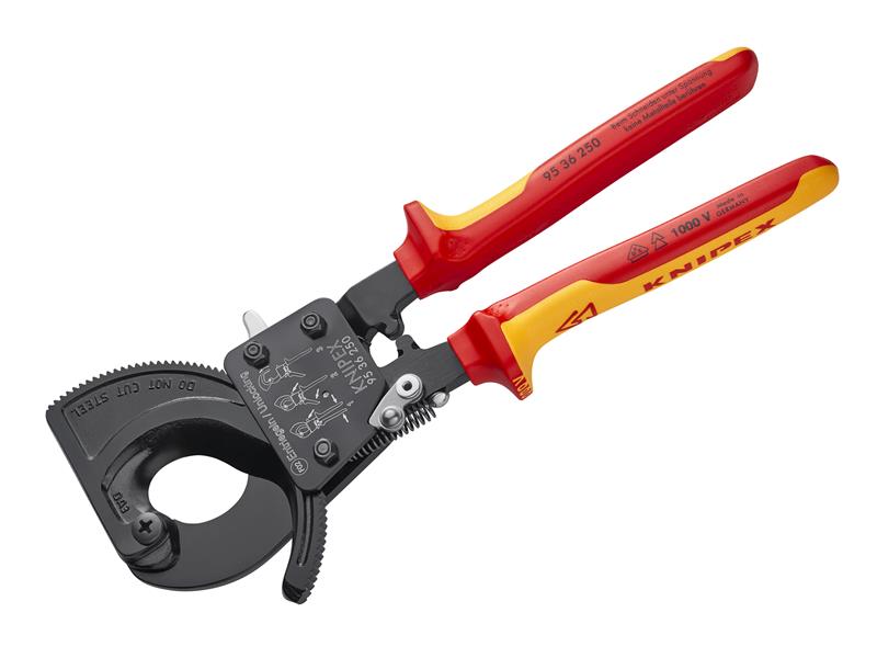 Knipex VDE Ratchet Action Cable Cutter 250mm