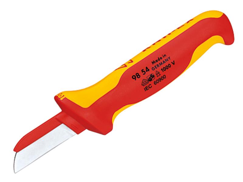 Knipex 98 54 VDE Cable Knife (Back of Blade Insulated)