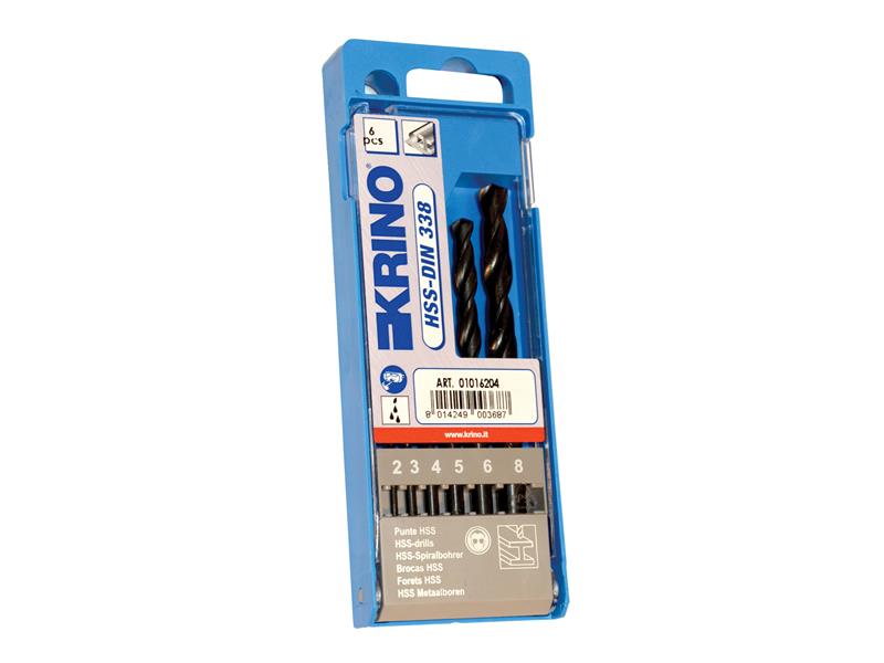 Krino Rolled HSS Twist Drill Bit Set, 6 Piece