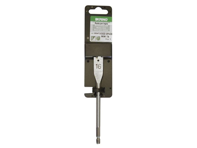 Krino Flat Wood Drill Bit 16mm Display Pack