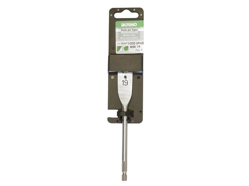 Krino Flat Wood Drill Bit 19mm Display Pack