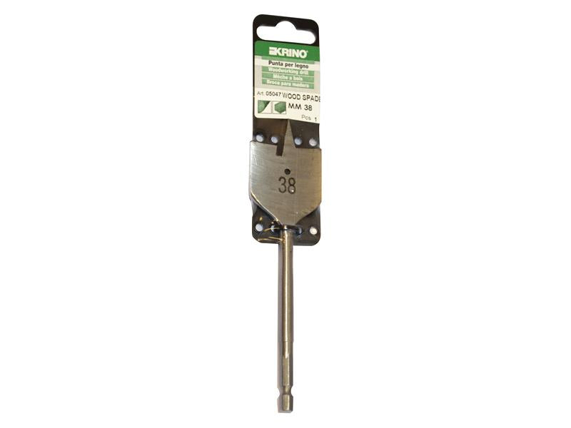 Krino Flat Wood Drill Bit 38mm Display Pack