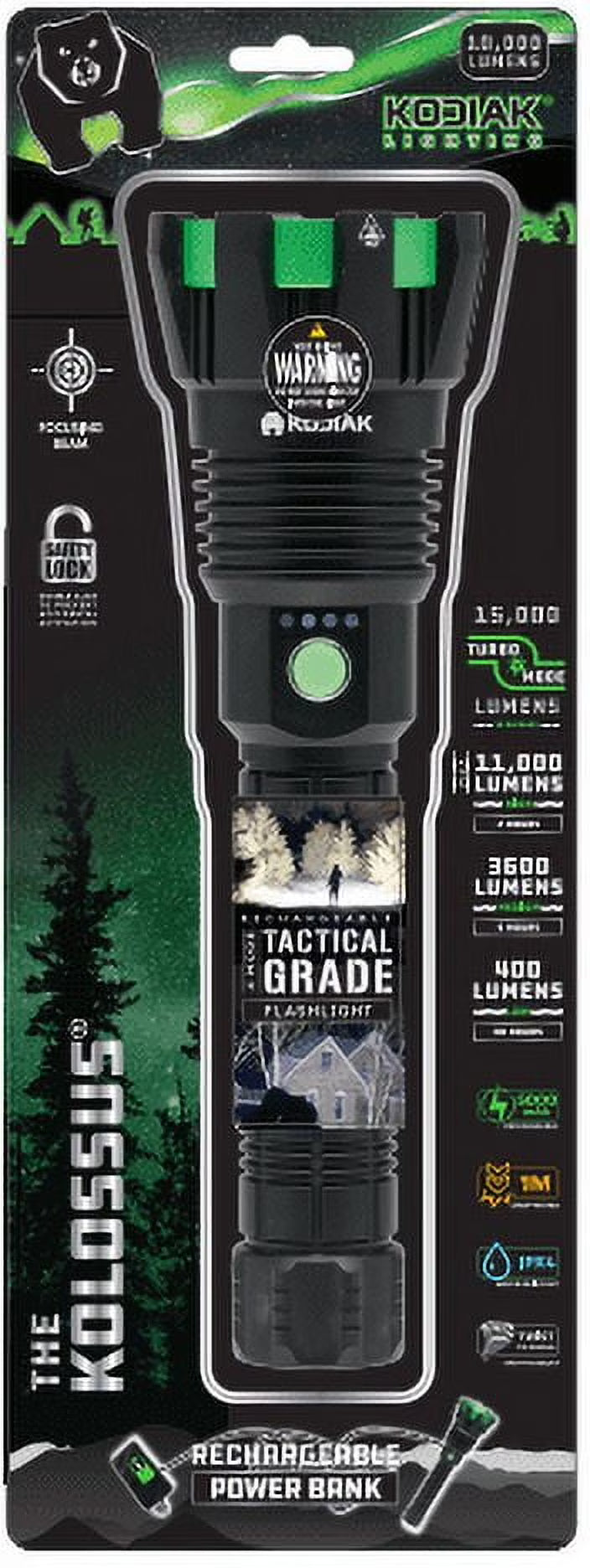 THE KOLOSSUS KODIAK 15000 LUMEN FLASHLIGHT