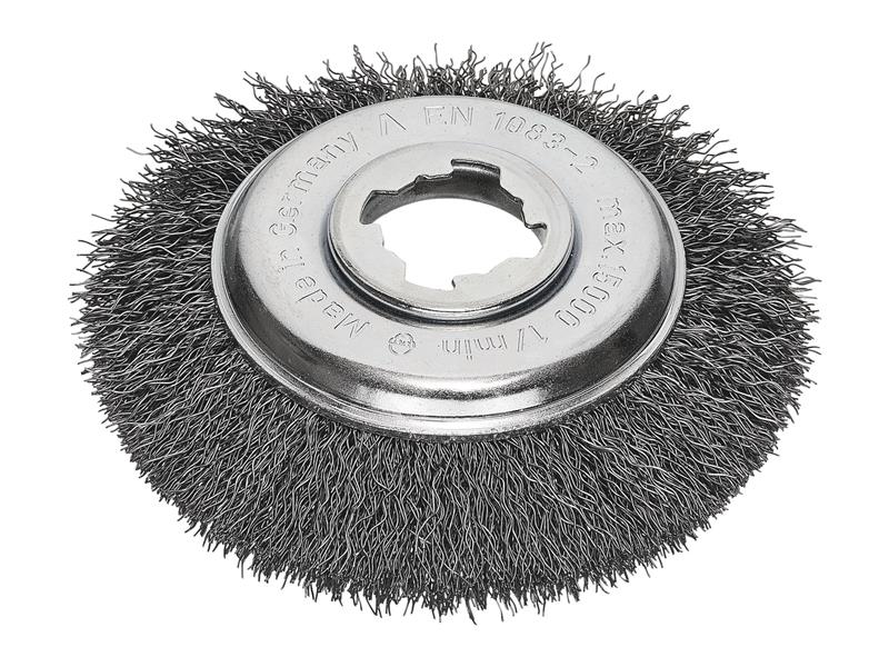 Lessmann X-Lock Crimped Steel Bevel Brush 115mm Non Spark