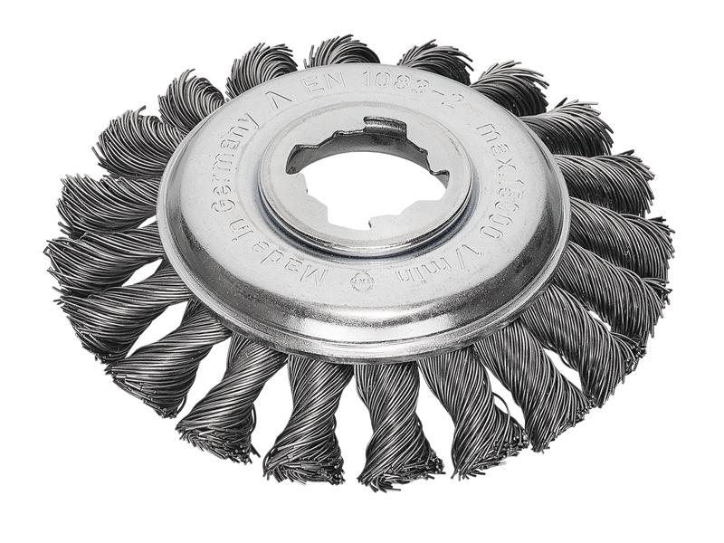 Lessmann X-Lock Steel Knot Bevel Brush 115mm Non Spark