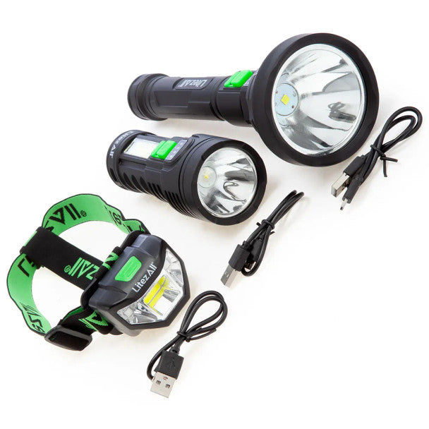 LITEZALL 3 PACK RECHARGEABLE COMBO PACK