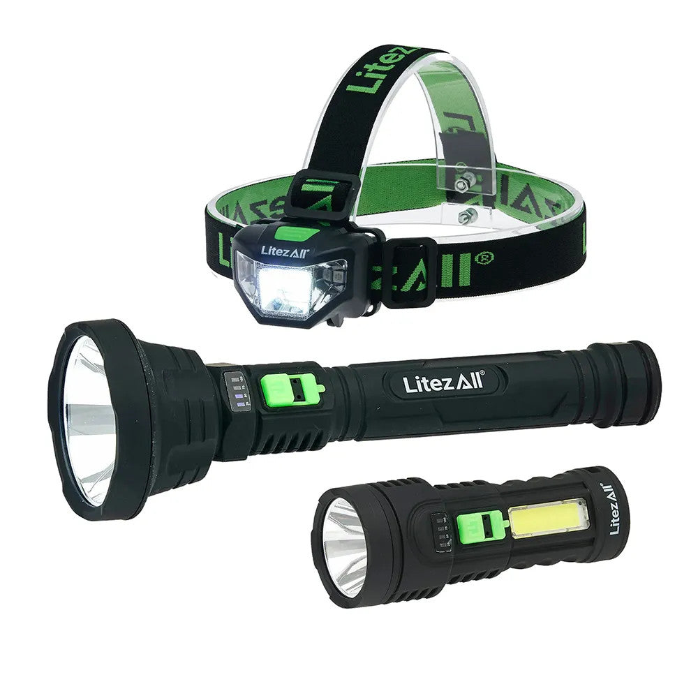 LITEZALL 3 PACK RECHARGEABLE COMBO PACK