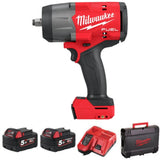 Milwaukee 1/2" M18 Fuel High Torque Impact Wrench with Friction Ring with 2 x 5ah Battery & Charger