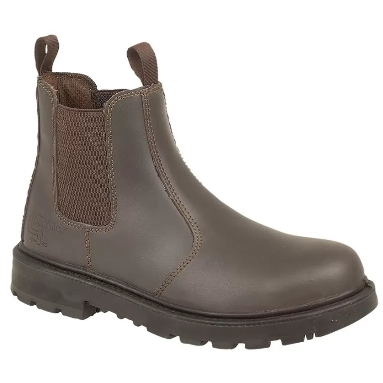 MENS GRAFTERS BROWN SAFETY DEALER BOOT SIZE